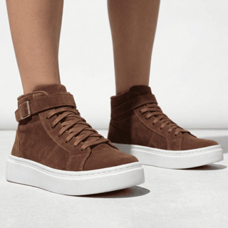 Tenis Feminino Cano Alto Com Fivela Estilo Casual Super Confortavel 1178 em Oferta na Shopee