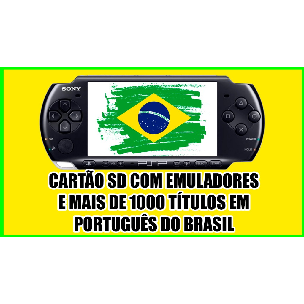 CARTÃO SD 16GB PARA PSP COM MAIS DE 1000 RETRO GAMES EM PORTUGUÊS