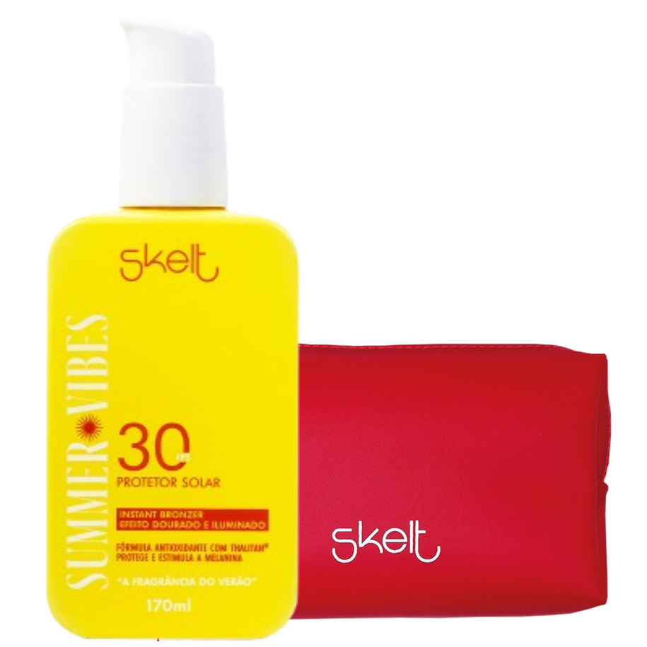 Kit Summer Vibes FPS 30 + Necessaire Vermelha