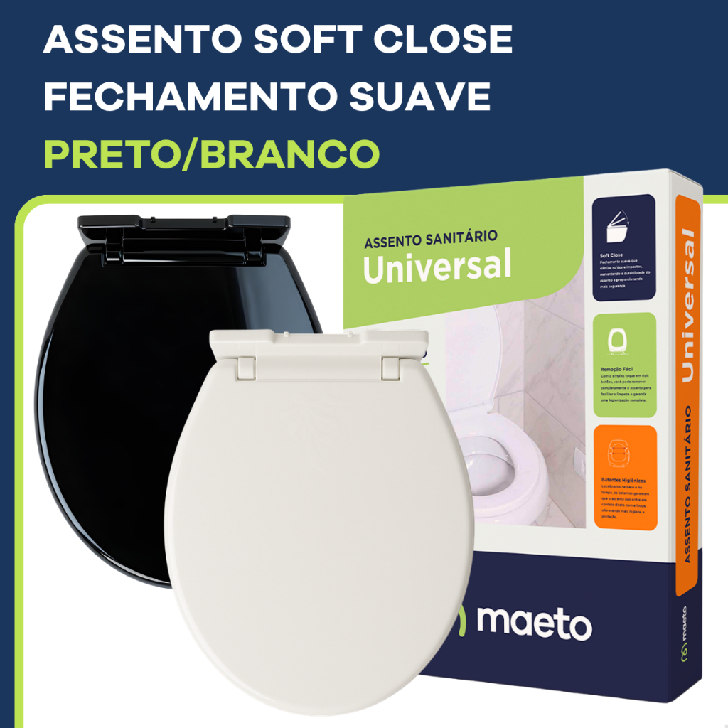 Assento Sanitário Tampa Vaso Soft Close Oval Izy Deca Uni Celite Eco Plus Logasa Fechamento Suave Anti Impacto 6LPF1.6GP