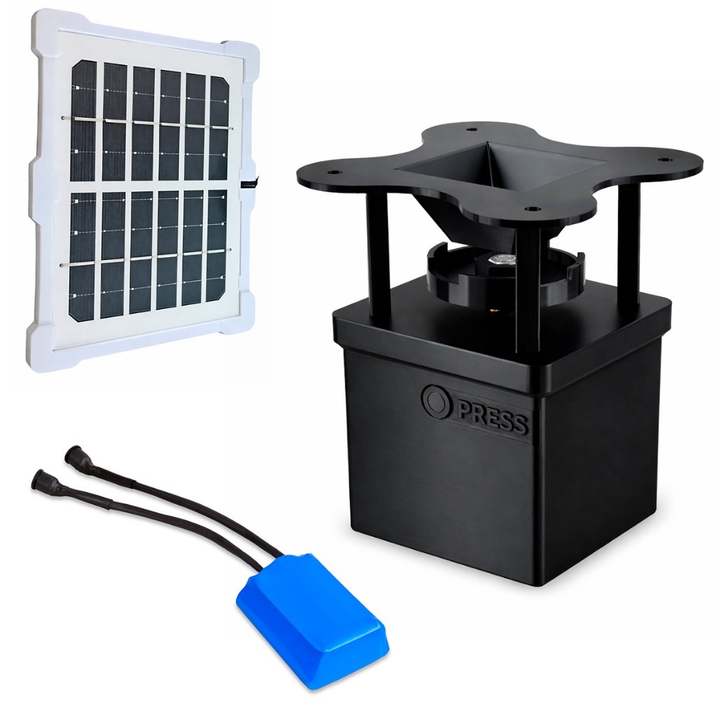 Alimentador Arremesso Solar Bateria Javali Porco Peixes
