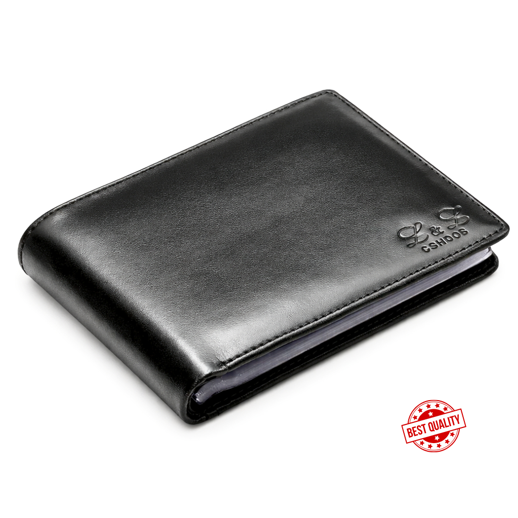 Carteira Masculina de Couro com Porta Moedas e Porta Cartões, Design Slim e Resistente