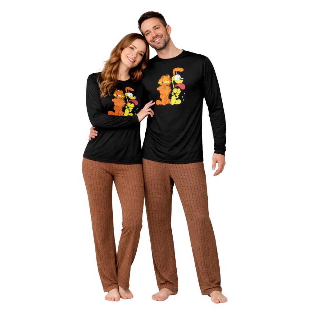 Kit 2 Pijamas Casal De Frio Feminino e Masculino Inverno Manga Longa e Calça Comprida Personagens