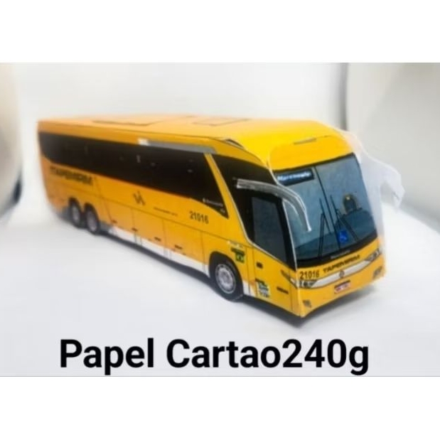 Miniatura De Ônibus Marcopolo Paradiso G7 1200 0500 rsd Itapemirim PAPEL CARTAO 240G