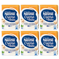 Creme de Leite Zero Lactose Nestlé 200g sem Glúten 6 unidades