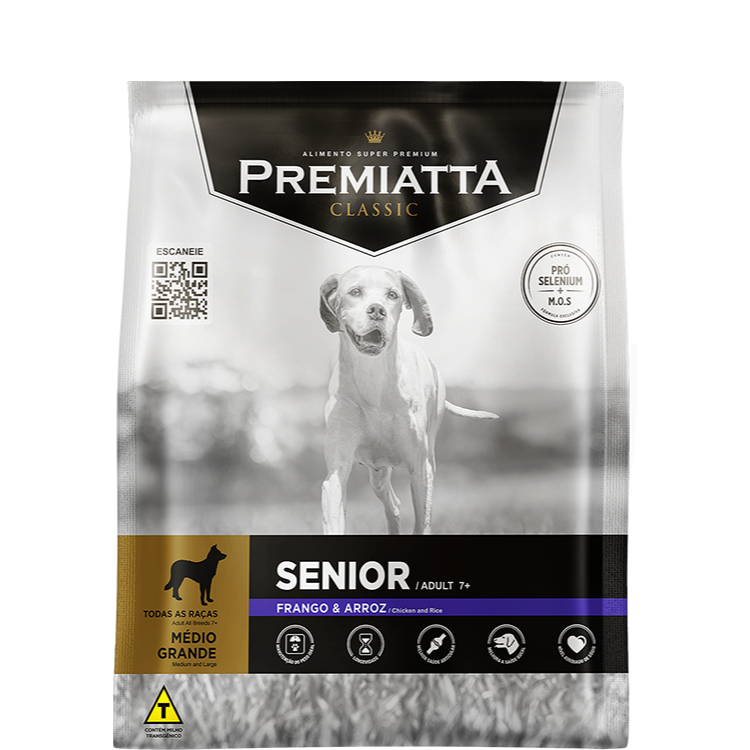 Ração Premiatta Classic Sênior Cães Adultos Médio e Grande Porte 15kg