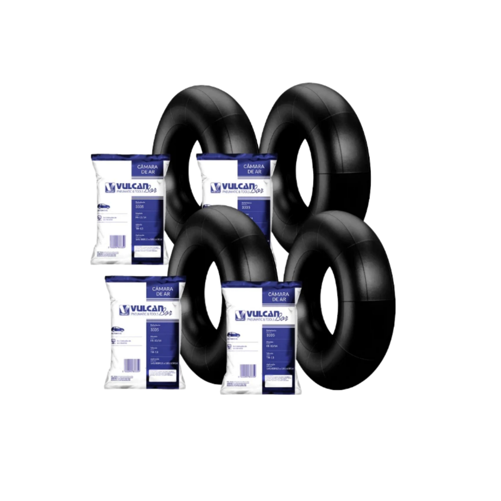 Kit 4 Câmaras de Ar Automotivas Aro 13/14 TR13 Vulcan.bor, em Oferta na Shopee