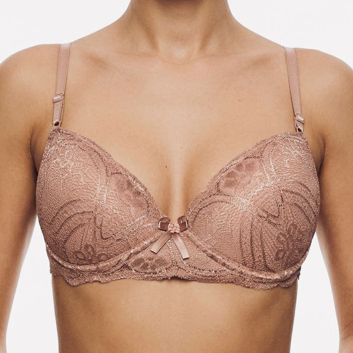 Sutiã em Renda com Bojo e Aro Costas Baixas Alça Fina Regulável Feminino Dia a Dia Edumara