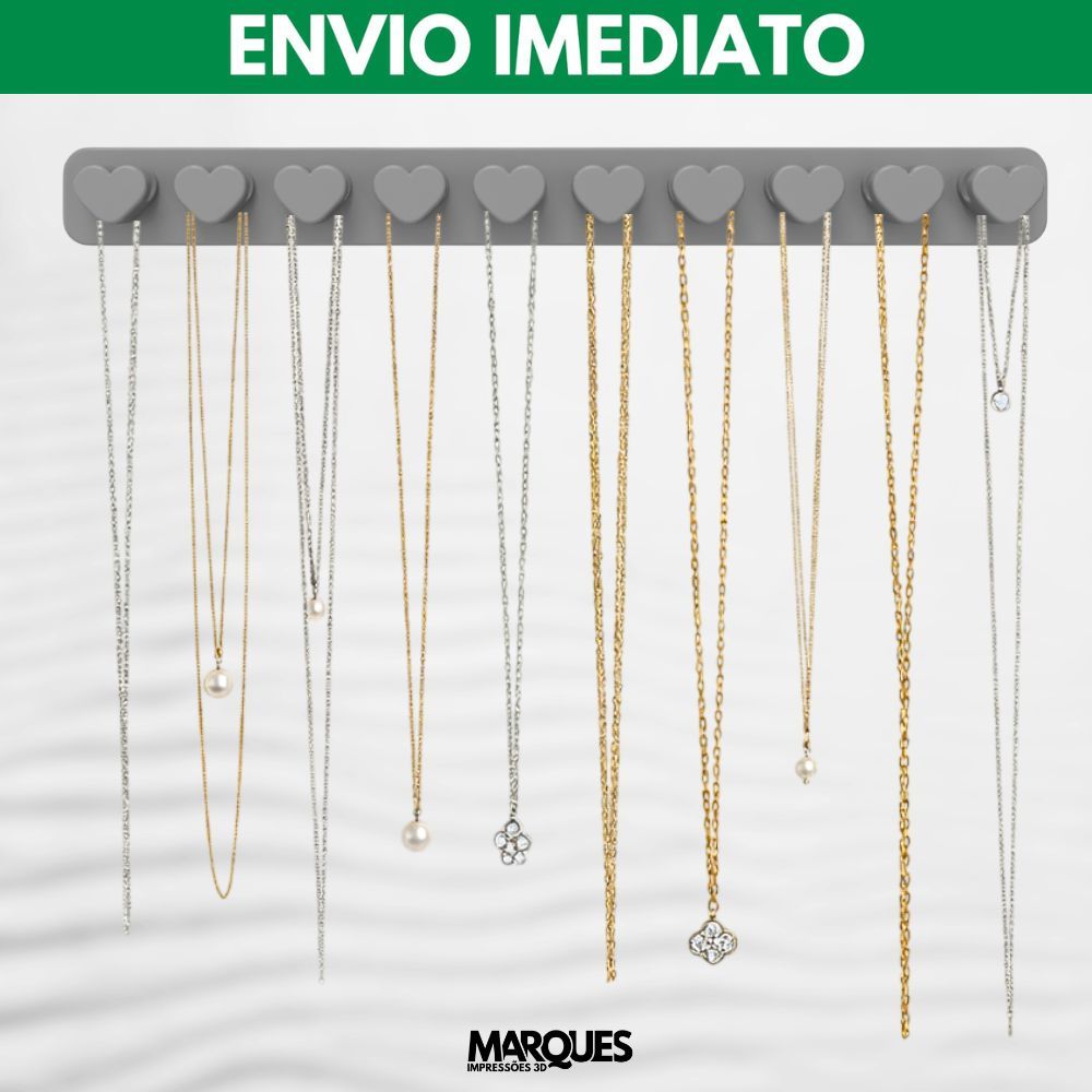 Organizador de Joias Gancho Coração Porta Bijuterias Colares e Pulseiras em Oferta na Shopee