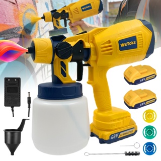 Pistola Pulverizadora Tinta Bateria 48v 2 Baterias 1000ml Amarelo 127/220v em Oferta na Shopee