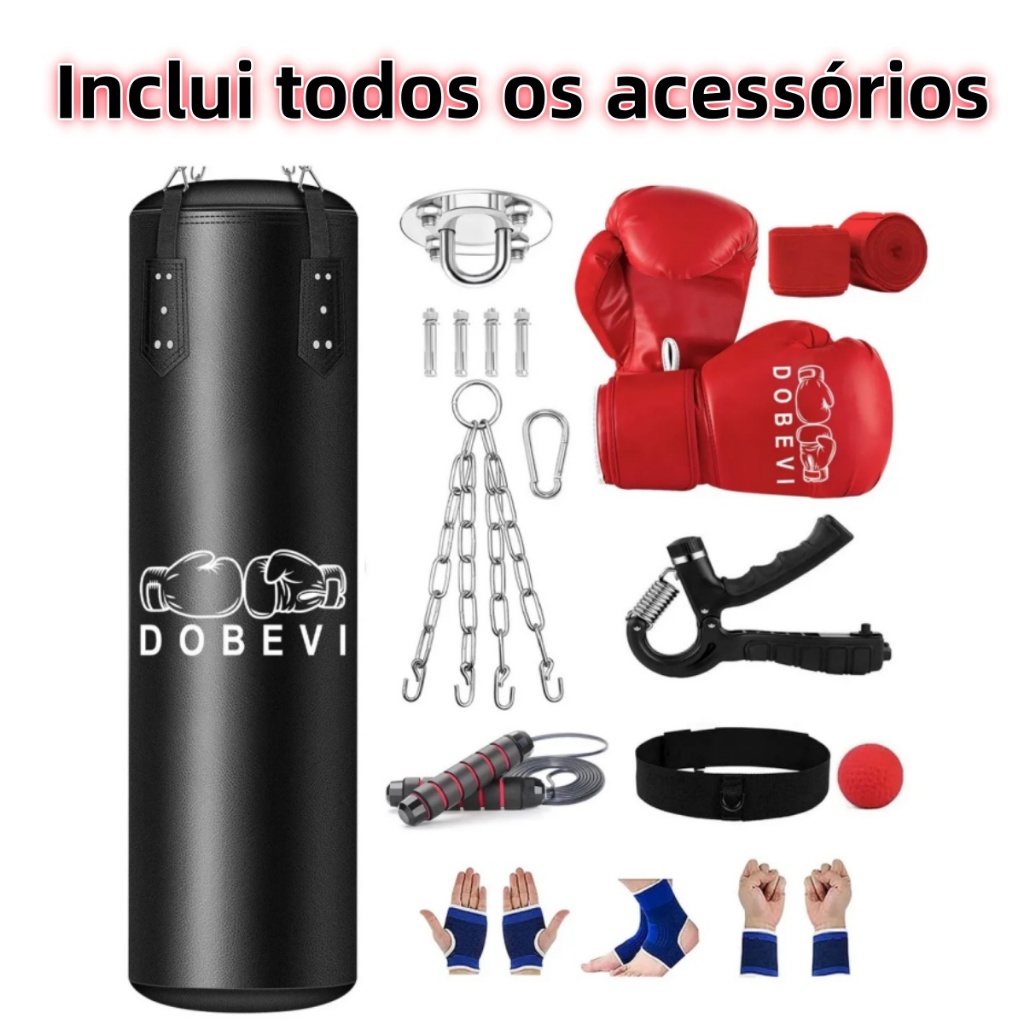 Saco Pancada 120cm+ Socador Boxe+360°gancho+ Perda Gordura em Oferta na Shopee