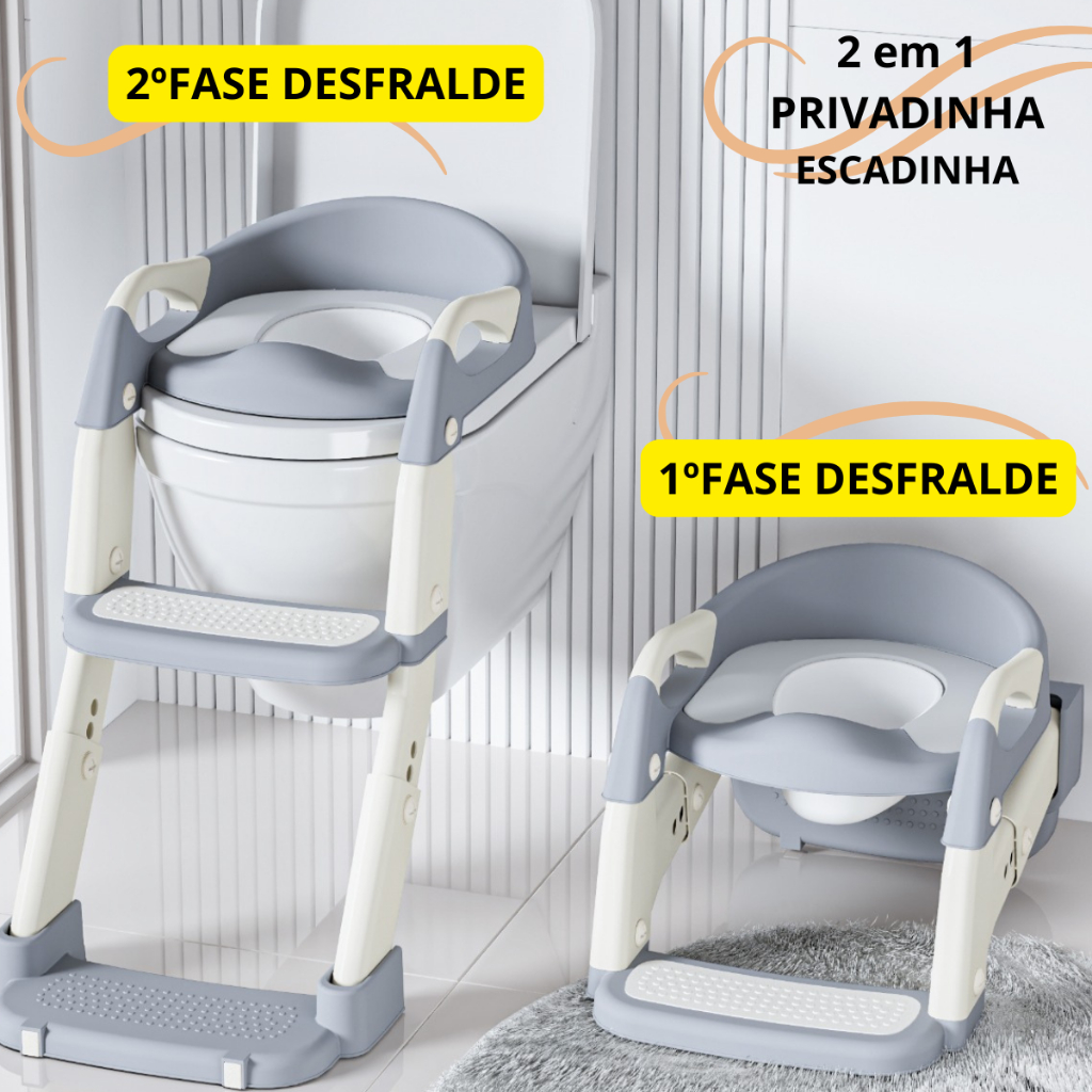 Troninho Privadinha Penico Infantil 2 em 1 Penico MAIS Assento Redutor com Escada Bebê Vaso Sanitário Desfralde Bebê em Oferta na Shopee
