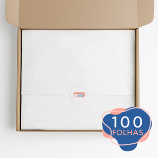 Papel de Seda Branco Premium 35x50cm | 100 Folhas para Embalagens Sofisticadas em Oferta na Shopee