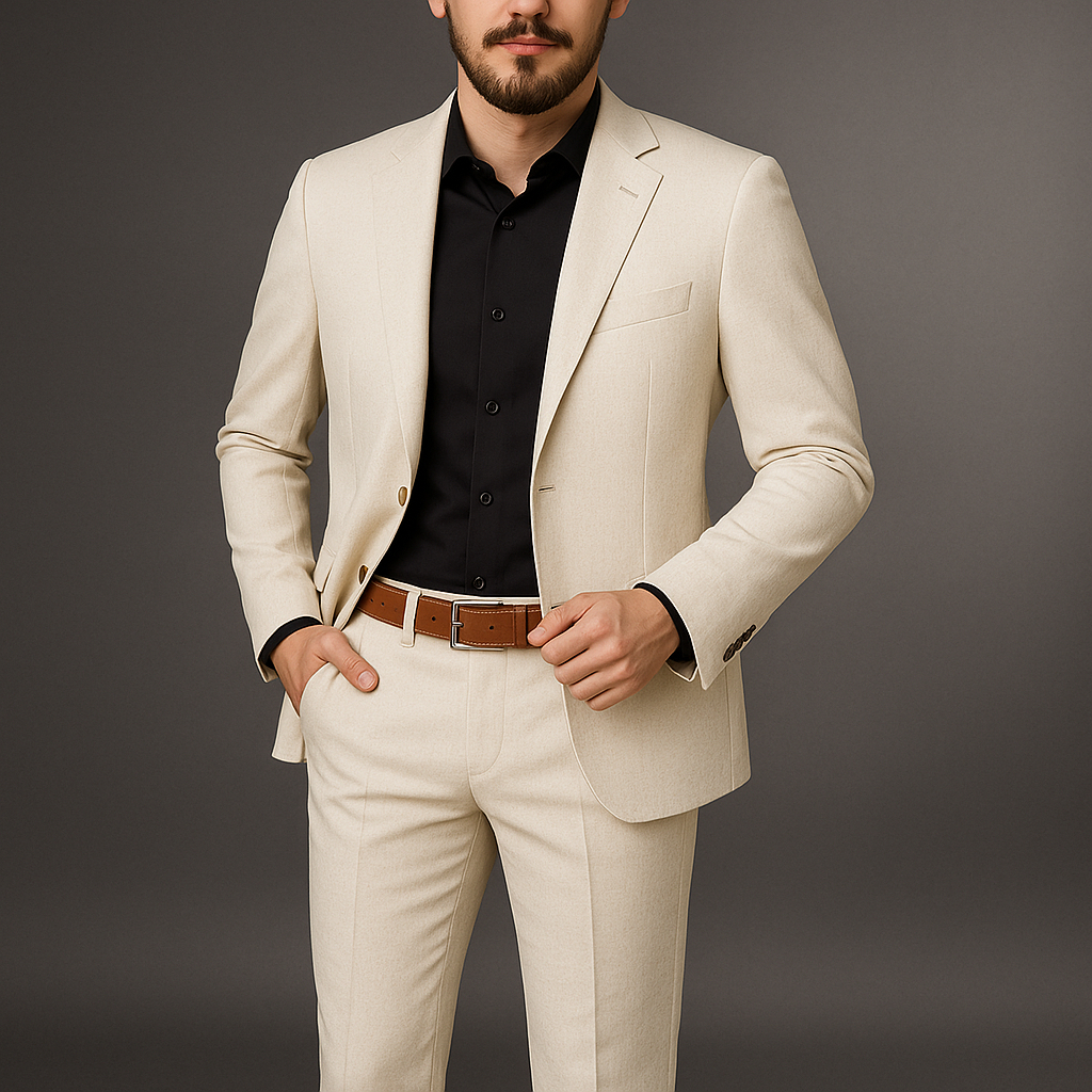 Terno Masculino Microfibra Gabardine Slim Alfaiataria Moderna Executivo