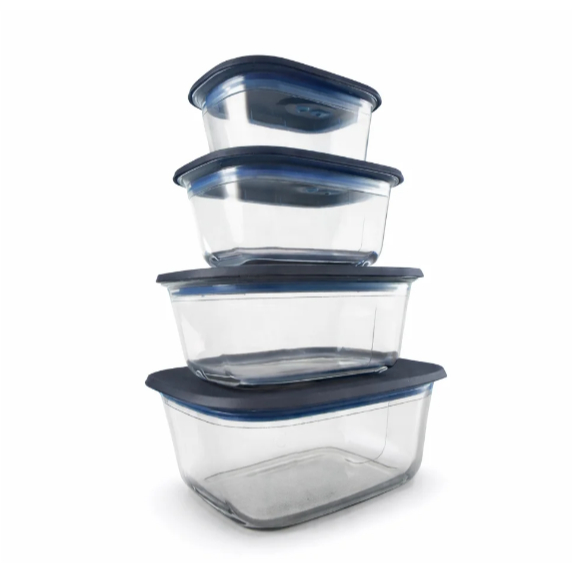 Tupperware Travessas Vitrea Retangular 4 Peças Importadas