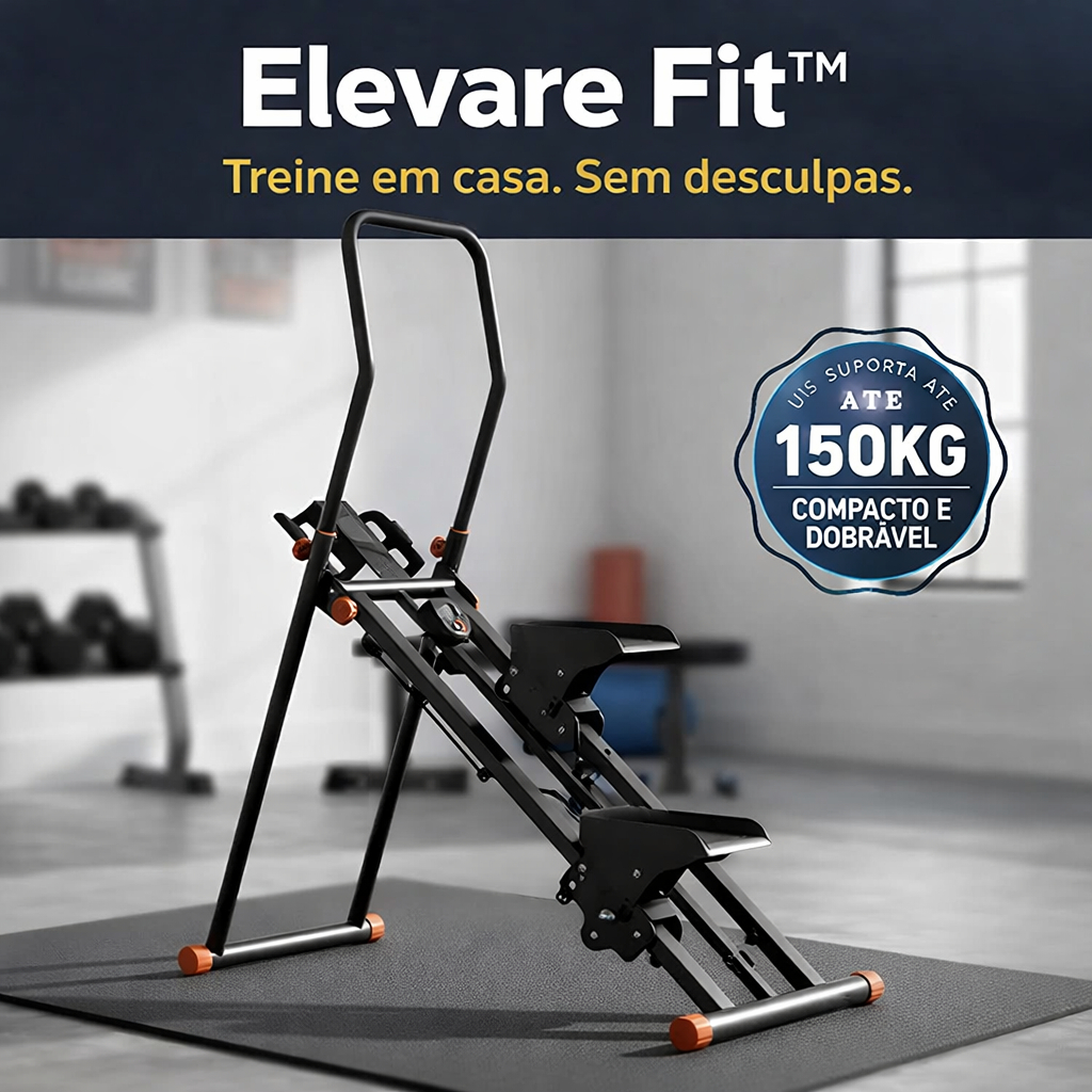 Simulador de Escada Dobrável Elevare Fit até 150kg Silencioso