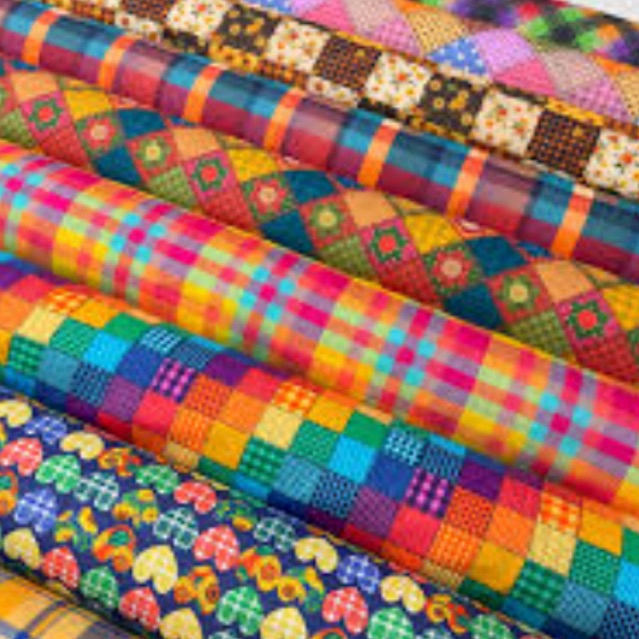 Tecido Tricoline Premium 100% algodão Junino  50x 150 cm - São João - Xadrez