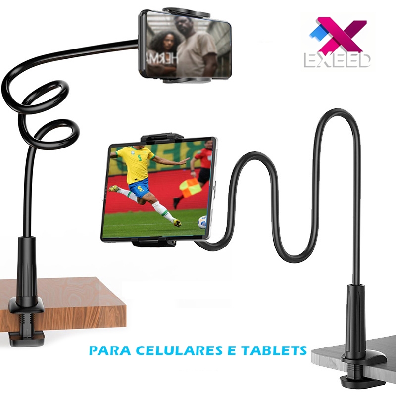Imagem Suporte flexível preguiçoso 360° adequado para celular/tablet Desktop Suporte Para Pescoço De Ganso