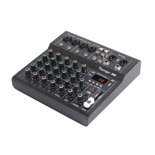 Mesa de Mistura de Áudio 6 Canais iSonger LX06 | Bluetooth, USB, 48V Phantom Power, Equalização 3 Estágios em Oferta na Shopee