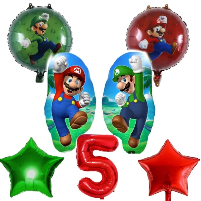 kit balões Mario e Luigi