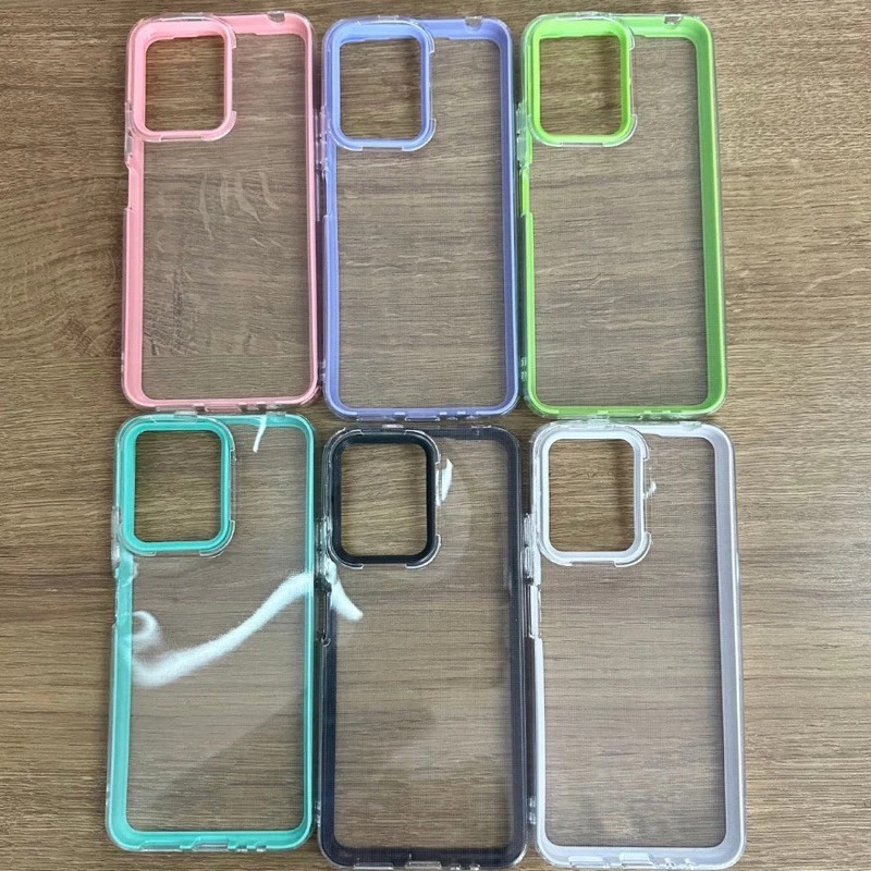 CAPA TRANSPARENTE 3 EM1 PARA REDMI NOTE 13 PRO 5G/ POCO X6, CAPA ANTI IMPACTO COM BORDA COLORIDA..