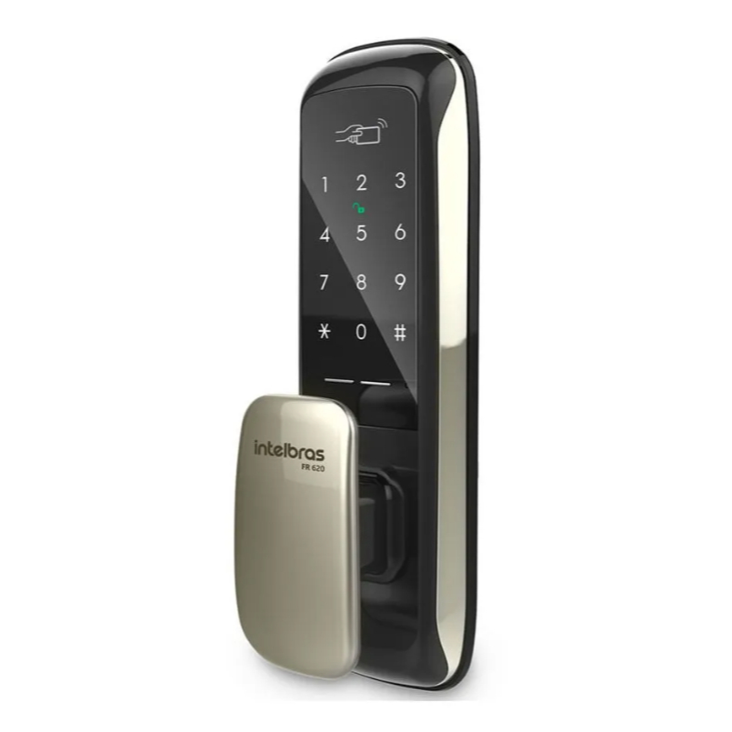Fechadura Digital de Embutir FR 620 Push & Pull Preto Intelbras