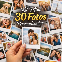 Kit 30 mini fotos polaroide personalizado 9x7cm polaroide fotos