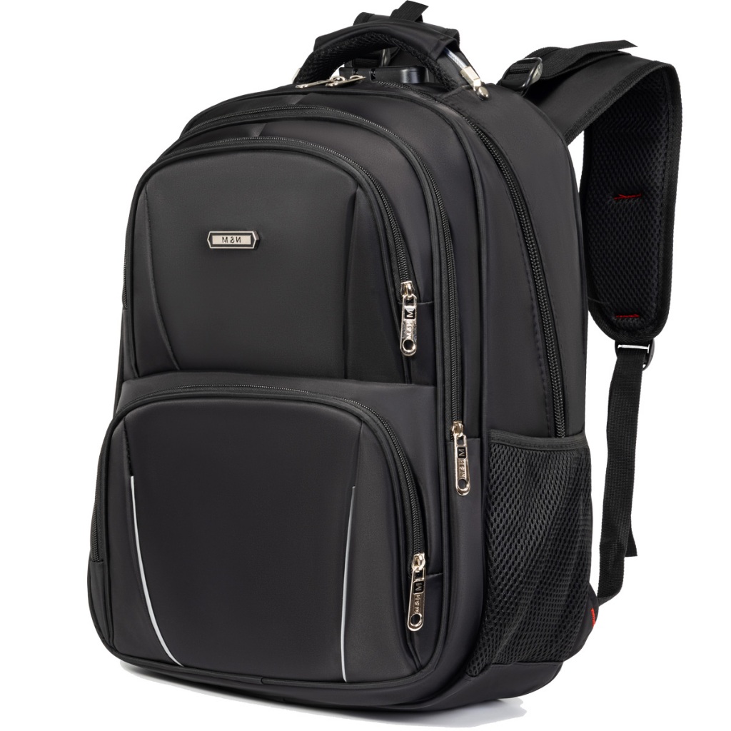 Esta mochila antifurto masculina, com cadeado de combinação, é ideal para a universidade, o trabalho e viagens.-1137