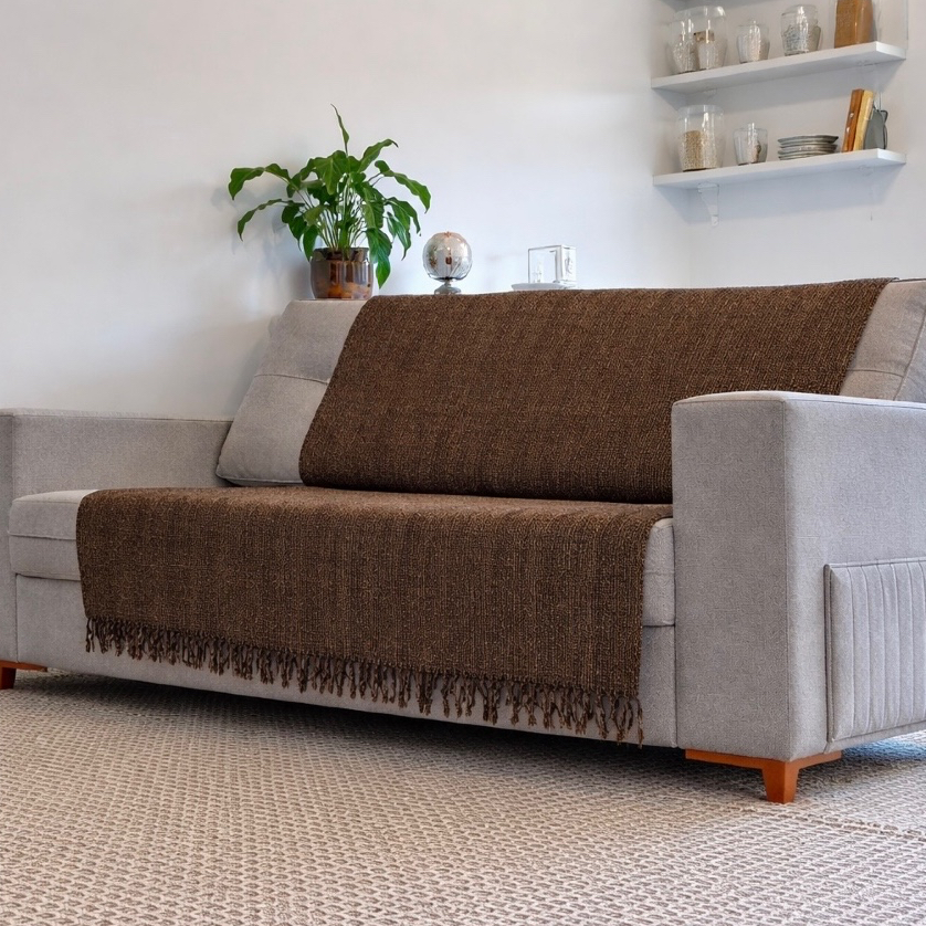 Manta para Sofá Grande 210x120cm | Decorativa 100% Algodão | Qualidade Premium