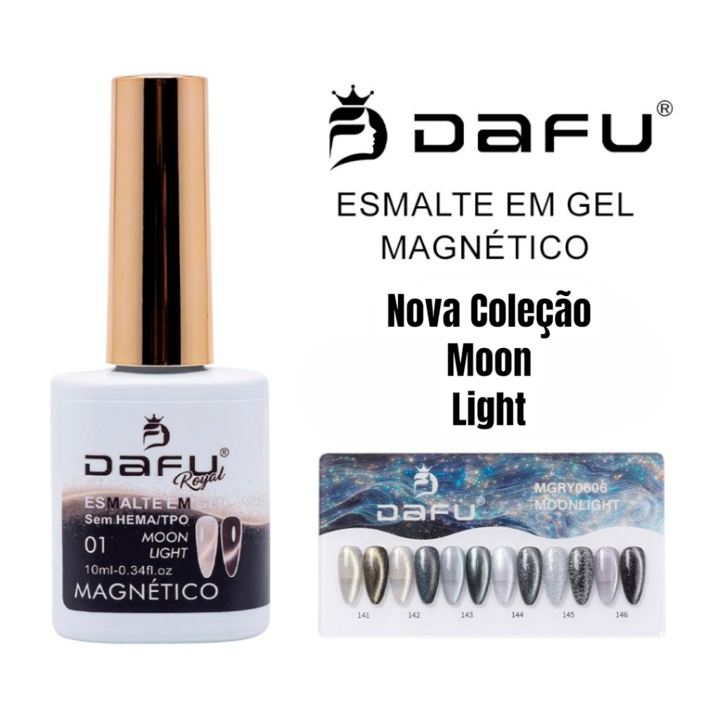 Esmalte em Gel Magnético Dafu - Coleção Moon Light - Cat Eye -10ml - UV