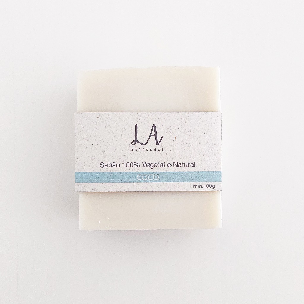 Sabão de Coco Natural 100% Vegetal | Sem Fragrância | Multiuso Suave e Biodegradável