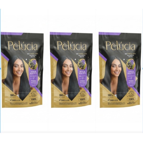 Kit 3 Henê Pelúcia Forte Pouch 180G em Oferta na Shopee