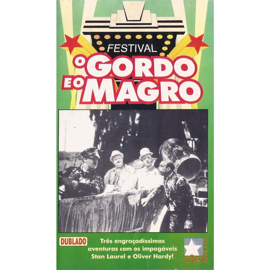 VHS Original Festival O Gordo e o Magro Volume 3 Oliver Hardy Stan Laurel Comédia