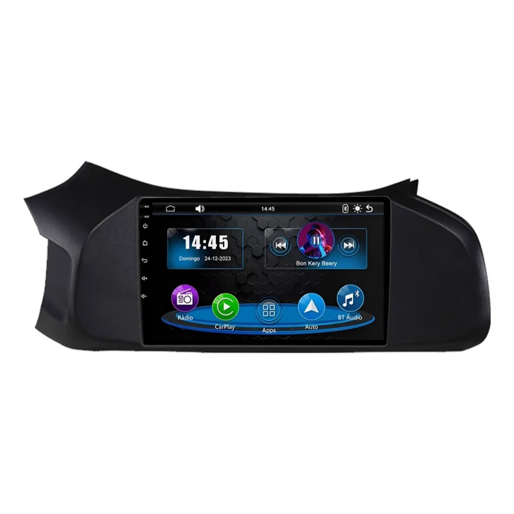Kit Multimídia 9p Onix Prisma Joy 2013 Á 2019 Mp5 Com Moldura + Camera Ré
