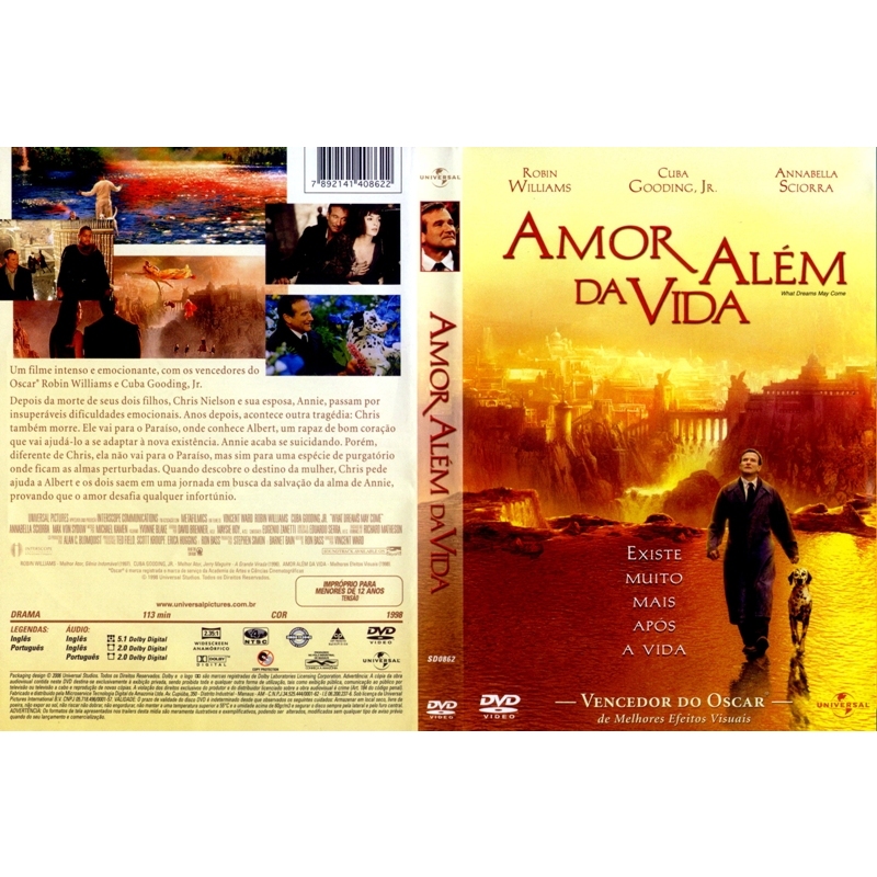 AMOR ALÉM DA VIDA     (Robin Williams)  DUBLADO E LEGENDADO 2776 AMOR ALÉM DA VIDA  Depois da morte de seus dois filhos,