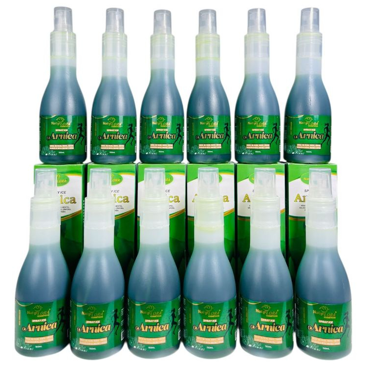 Spray Ice Arnica 150mL Alívio de Tensões e Desconforto Musculares 12 Unid. NatyFlora