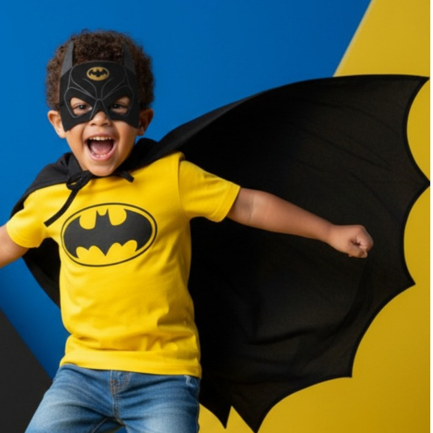 Fantasia Infantil Menino Masculina Capa e Máscara Personagem Batman Homem Aranha - Promoção ! em Oferta na Shopee