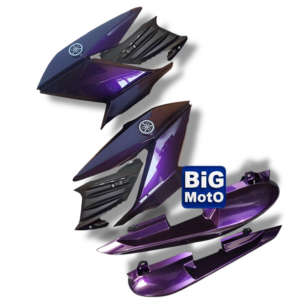 Par Aba do tanque Yamaha Fazer 150 2024 Roxo com Complemento + Par Rabeta traseira Fazer 150