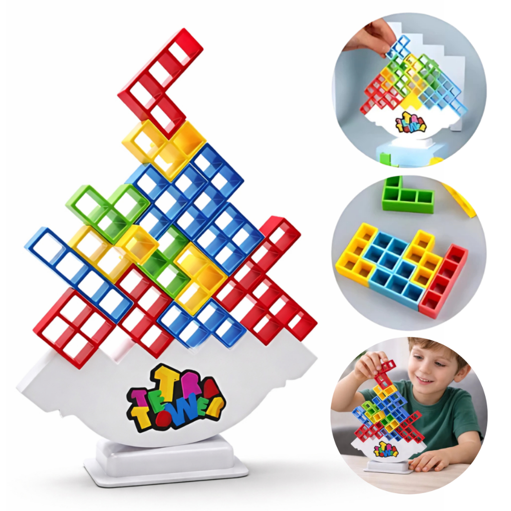 Jogo Tetris Equilíbrio Torre de Encaixe Montessori