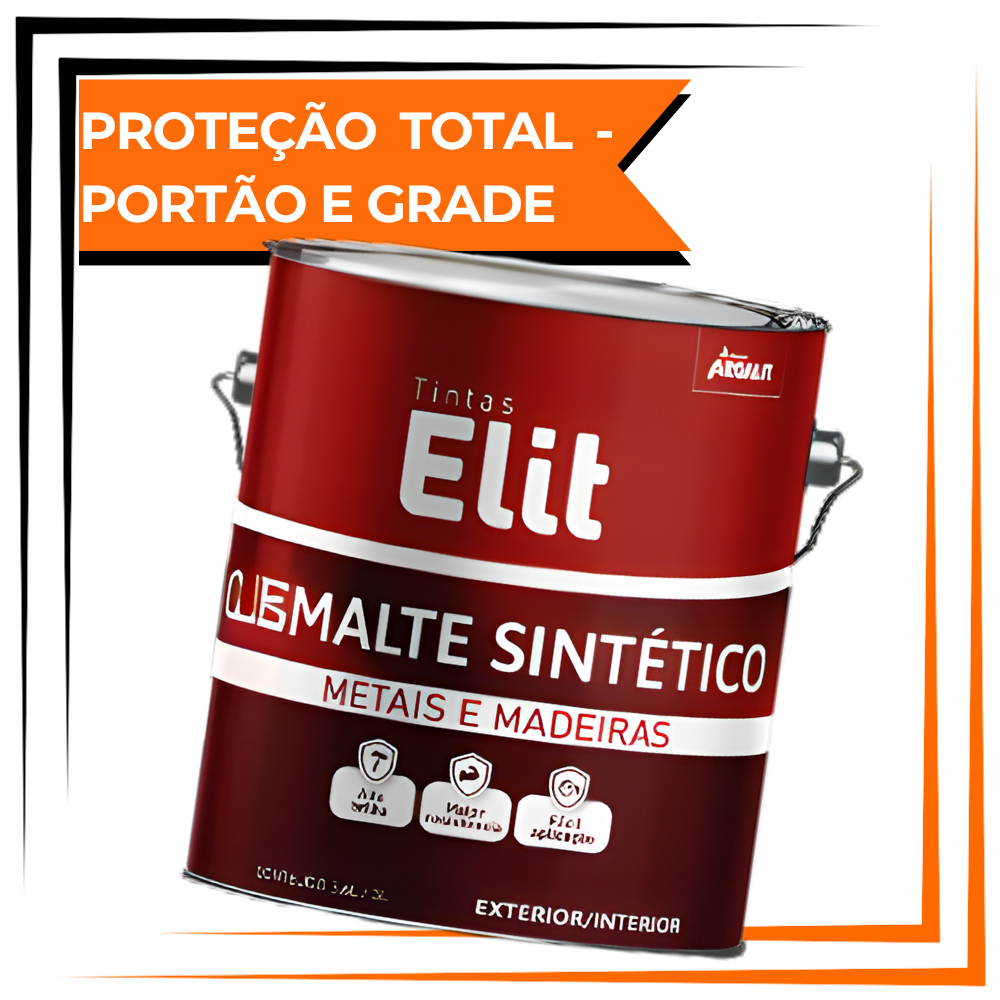 Esmalte Sintético Elit 3,6L Alta Proteção Brilhante Metais