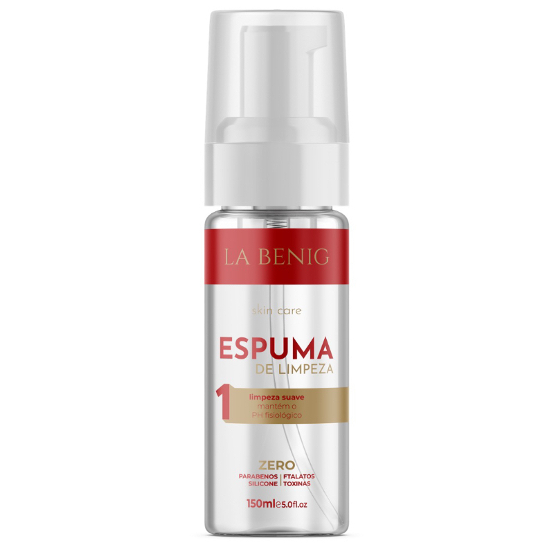 Espuma De Limpeza Sobrancelhas Higienização Preparo Skin Care Facial La Benig 150ml