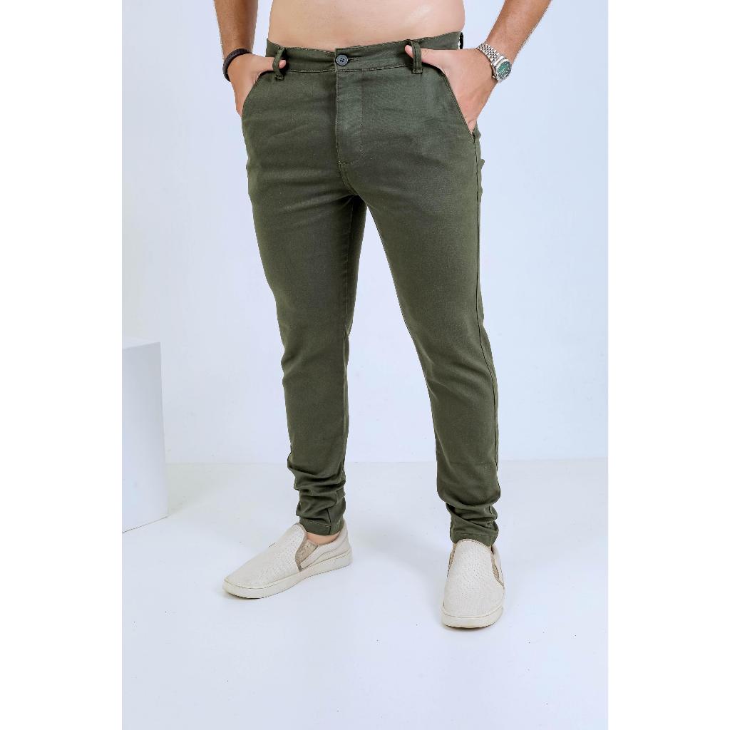 Calça Social Sarja Masculina Com Lycra, Varias Cores Esport Fino, Rvt Denim.