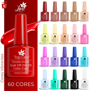 Kit 10 Esmalte De Unha Em gel Lirió Shellac Color Polish 10ml Esmaltes Unhas Acrigel Porc…