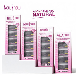 New Show 12 Caixas Cílios  20P/30P/40P/50P Volume Russo 9-14mm Alongamento Natural Profis…