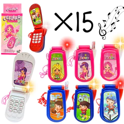 Kit 15 Celular Brinquedo Atacado Menino Menina Som Luz Lembrancinha Festas Prenda Revenda Embalados