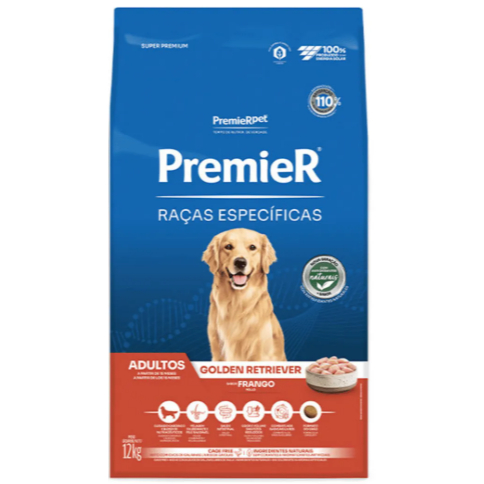 Ração PremieR Pet Cachorro Golden Retriever Adulto Frango 12kg