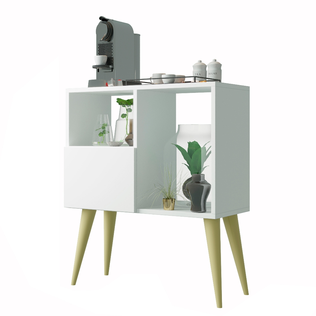 Aparador Buffet Para Sala Multiuso Com Porta Retrô Cantinho do Café Marrocos