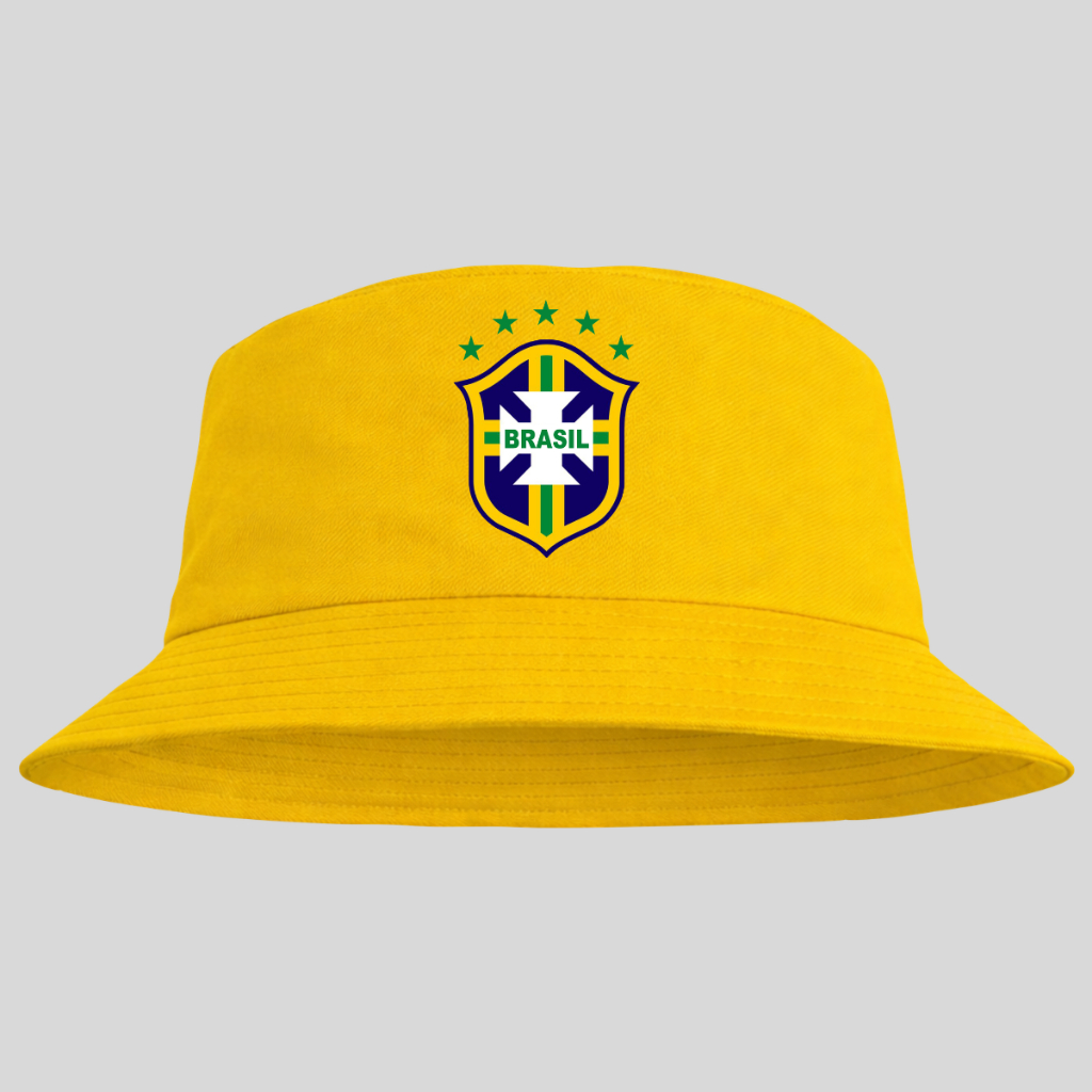 Chapéu Bucket Hat Brasil Bone Masculino Feminino Moda Praia Seleção Brasileira