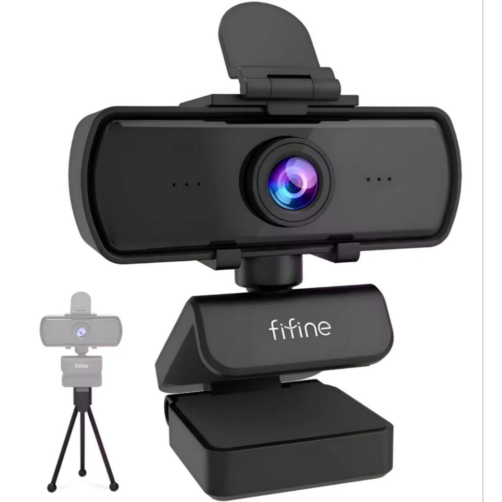 Webcam Fifine K420 2k 1440p C/ Tripe E Microfone Embutido