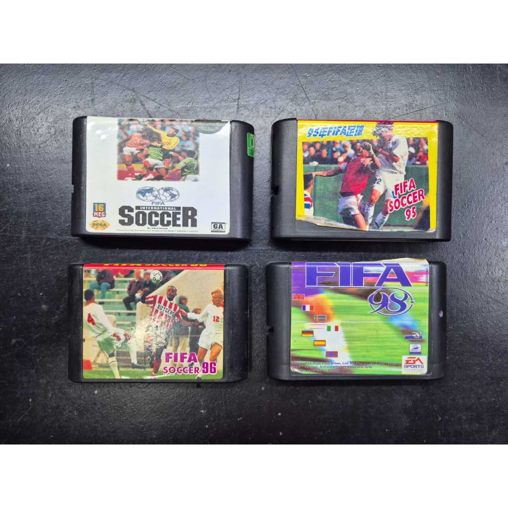 4 Jogos para Mega Drive - Fifa, Fifa 95, Fifa 96 e Fifa 98